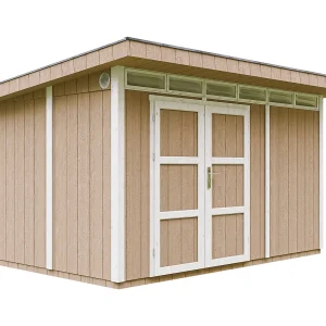 Houten tuinhuis LP SmartSide 9m2 / L412xL279xH237 cm – Timbela M904A-TERRA BROWN Houten tuinhuis LP SmartSide 9m2 / L412xL279xH237 cm – Timbela M904A-TERRA BROWN