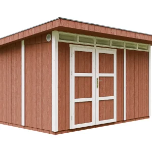 Houten tuinhuis LP SmartSide 9m2 / L412xL279xH237 cm – Timbela M904A-REDWOOD RED Houten tuinhuis LP SmartSide 9m2 / L412xL279xH237 cm – Timbela M904A-REDWOOD RED