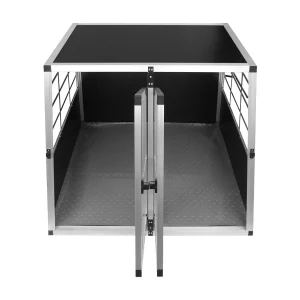 Hondenkooi voor auto – alumunium – 2 deuren – Large Hondenkooi voor auto – alumunium – 2 deuren – Large