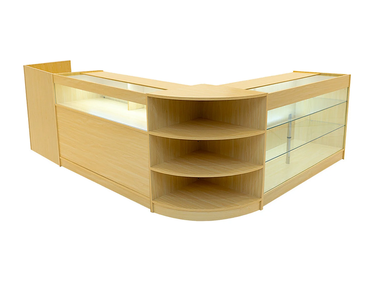Hyperion LED Winkel Toonbank Set K1500, B1500, TB60 & LM60 - Esdoorn
