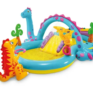 Intex Dinoland Opblaasbaar Water Speelcentrum met Glijbaan en Ballenbak