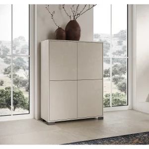 Hoog dressoir met 4 deuren 90x35x120 cm kasjmier Lumina Hoog dressoir met 4 deuren 90x35x120 cm kasjmier Lumina