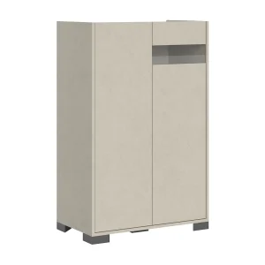 Hoog dressoir met 3 deuren 70x35x110 kasjmier Riflesso Hoog dressoir met 3 deuren 70x35x110 kasjmier Riflesso
