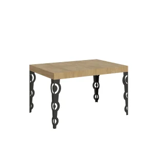 Karamay uitschuifbare tafel 120/380×90 cm natuurlijk eiken met antraciet poten Karamay uitschuifbare tafel 120/380×90 cm natuurlijk eiken met antraciet poten