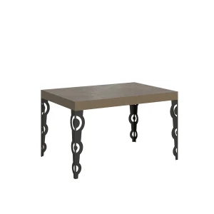 Karamay uitschuifbare tafel 120/380×90 cm duifgrijs met antraciet poten Karamay uitschuifbare tafel 120/380×90 cm duifgrijs met antraciet poten