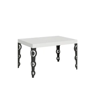 Karamay uitschuifbare tafel 120/380×90 cm wit essen antraciet poten Karamay uitschuifbare tafel 120/380×90 cm wit essen antraciet poten