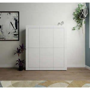Hoge kast 5 deuren/3 lades 150x35x165 cm Elios glanzende wit Hoge kast 5 deuren/3 lades 150x35x165 cm Elios glanzende wit