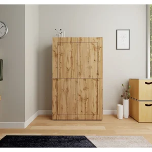 Hoge kast 4 deuren 100x35x165 cm Elios natuur eiken Hoge kast 4 deuren 100x35x165 cm Elios natuur eiken
