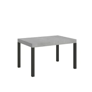 Uitschuifbare tafel 140/224x80cm Everyday cement met antraciete poten Uitschuifbare tafel 140/224x80cm Everyday cement met antraciete poten