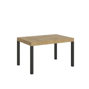 Uitschuifbare tafel 140/224x80cm Everyday natuur eiken met antraciete poten Uitschuifbare tafel 140/224x80cm Everyday natuur eiken met antraciete poten