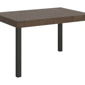 Uitschuifbare tafel 140/224x80cm Everyday walnoot met antraciete poten Uitschuifbare tafel 140/224x80cm Everyday walnoot met antraciete poten