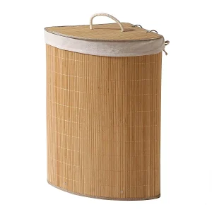 Hoekwasmand van bamboe – H60 cm