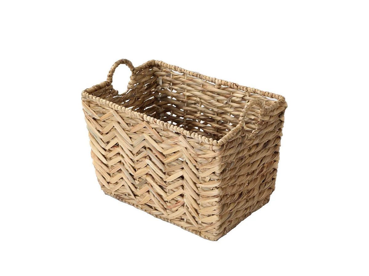 Hoge mand van waterhyacint - L46cm x H32 cm
