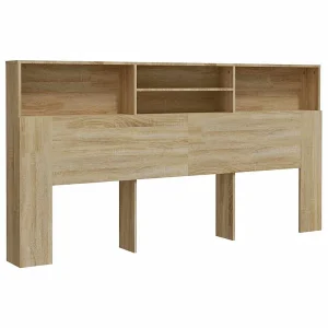 Hoofdbordkast 200x19x103,5 cm sonoma eikenkleurig