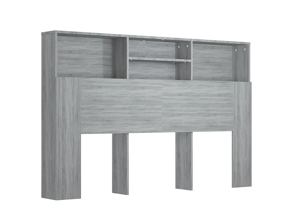 Hoofdbordkast 160x19x103,5 cm grijs sonoma eikenkleurig