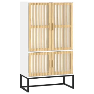 Hoge kast 70x35x125 cm bewerkt hout wit Hoge kast 70x35x125 cm bewerkt hout wit