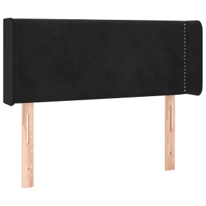Hoofdbord met randen 103x16x78/88 cm fluweel zwart Hoofdbord met randen 103x16x78/88 cm fluweel zwart