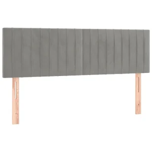 Hoofdborden 144x5x78/88 cm fluweel lichtgrijs Hoofdborden 144x5x78/88 cm fluweel lichtgrijs