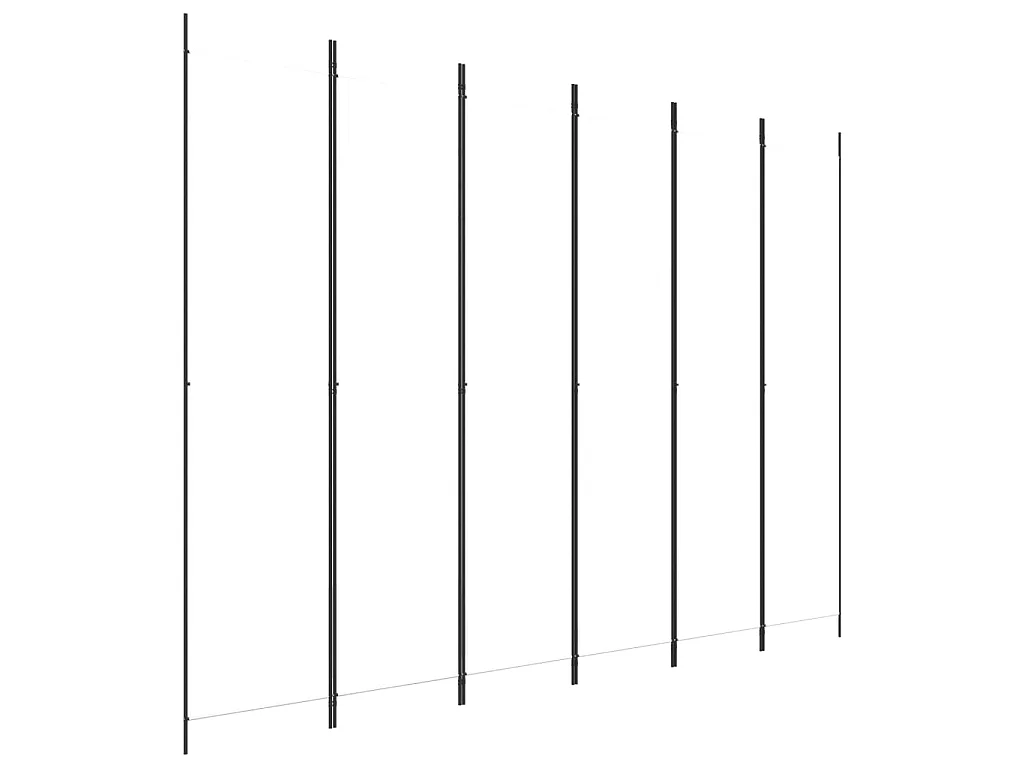 Kamerscherm met 6 panelen 300x220 cm stof wit