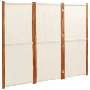Kamerscherm met 3 panelen 210×180 cm crèmewit Kamerscherm met 3 panelen 210×180 cm crèmewit