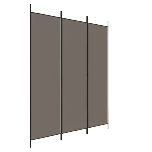 Kamerscherm met 3 panelen 150×220 cm stof antracietkleurig Kamerscherm met 3 panelen 150×220 cm stof antracietkleurig
