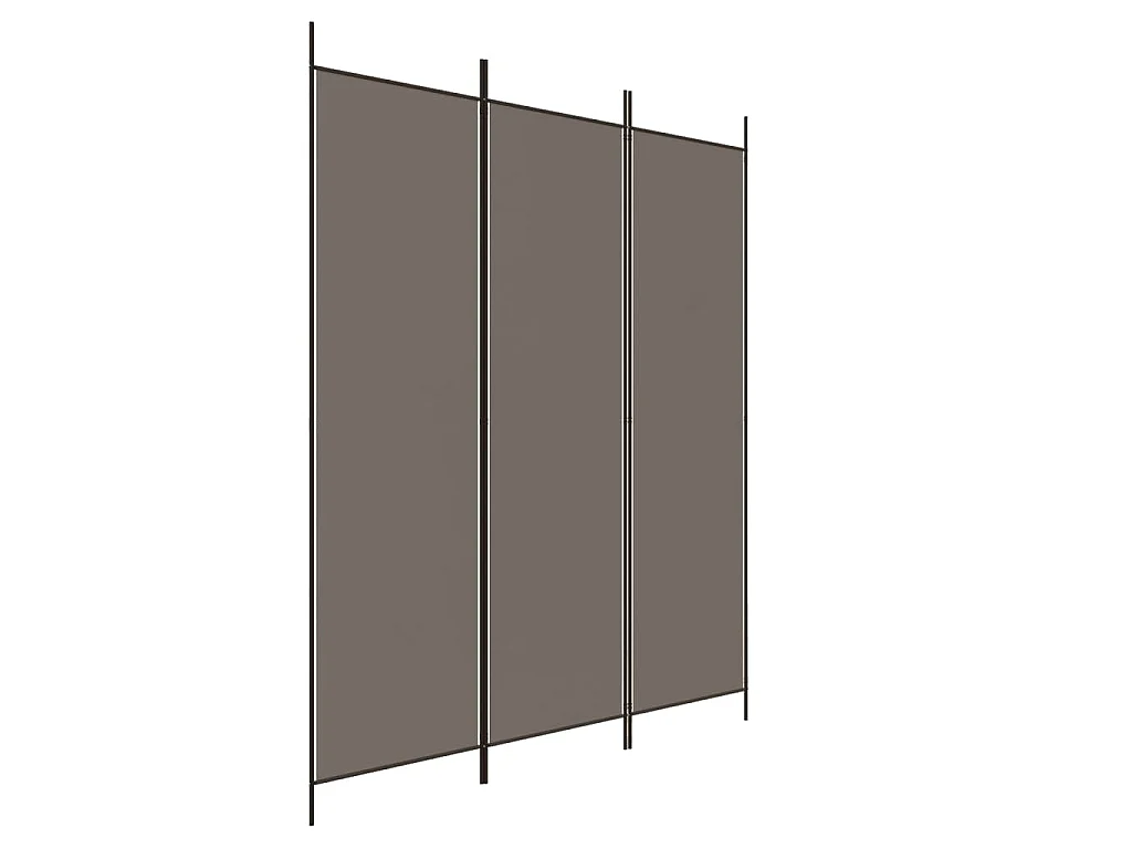 Kamerscherm met 3 panelen 150x220 cm stof antracietkleurig