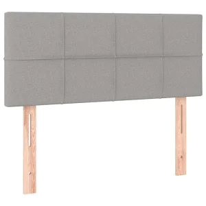 Hoofdbord 100 x 5 x 78/88 cm stof lichtgrijs