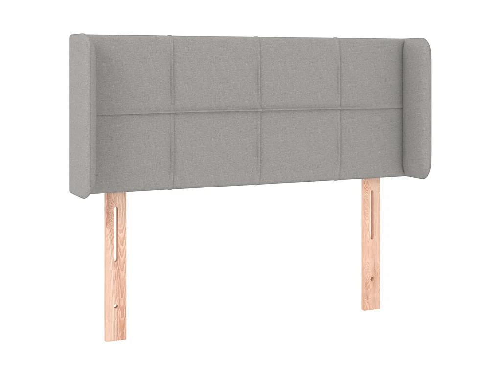 Hoofdbord met randen 83x16x78/88 cm stof lichtgrijs