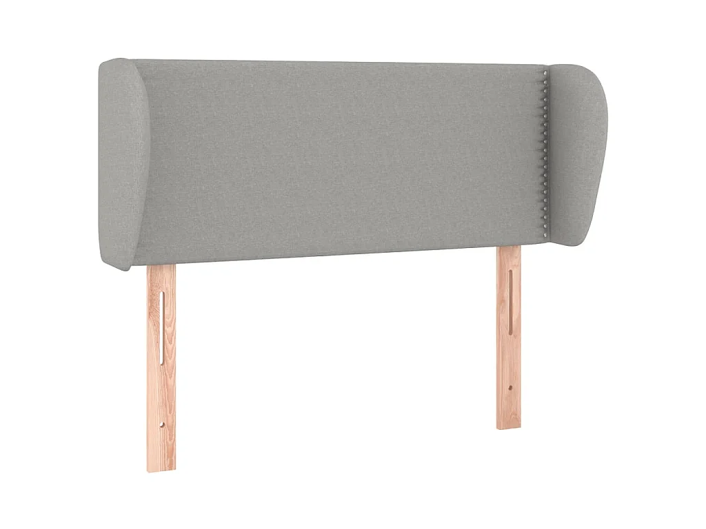 Hoofdbord met randen 93x23x78/88 cm stof lichtgrijs
