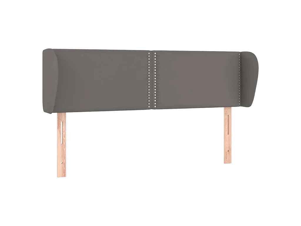 Hoofdbord met randen 147x23x78/88 cm kunstleer grijs