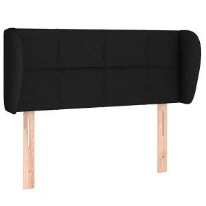 Hoofdbord met randen 93x23x78/88 cm stof zwart Hoofdbord met randen 93x23x78/88 cm stof zwart