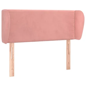 Hoofdbord met randen 103x23x78/88 cm fluweel roze Hoofdbord met randen 103x23x78/88 cm fluweel roze