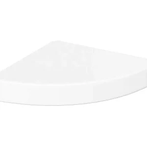Zwevende hoekplank hoogglans wit 25x25x3,8 cm MDF Zwevende hoekplank hoogglans wit 25x25x3,8 cm MDF