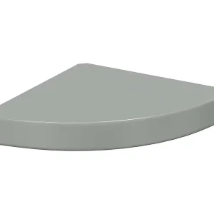 Hoekschap zwevend 25x25x3,8 cm MDF hoogglans grijs Hoekschap zwevend 25x25x3,8 cm MDF hoogglans grijs