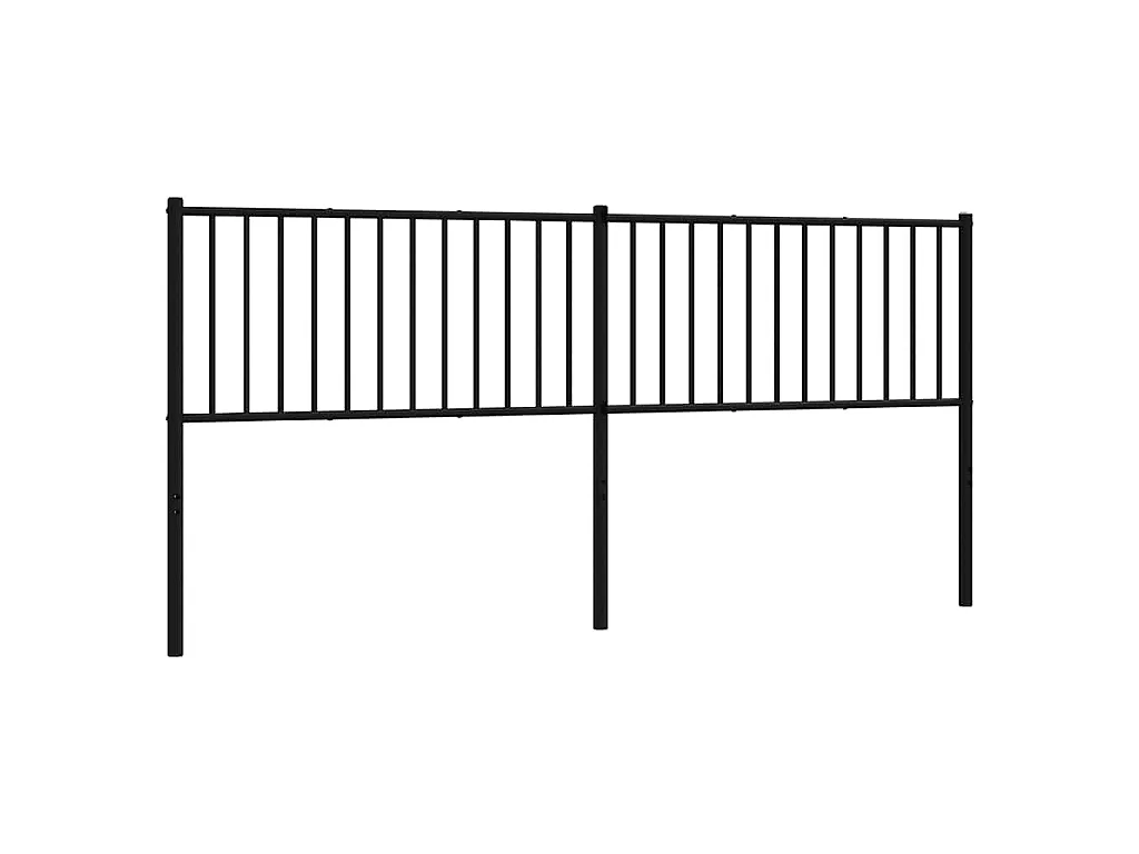 Vervangend hoofdbord metaal zwart 200 cm