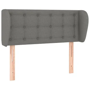 Hoofdbord met randen 93x23x78/88 cm stof donkergrijs Hoofdbord met randen 93x23x78/88 cm stof donkergrijs
