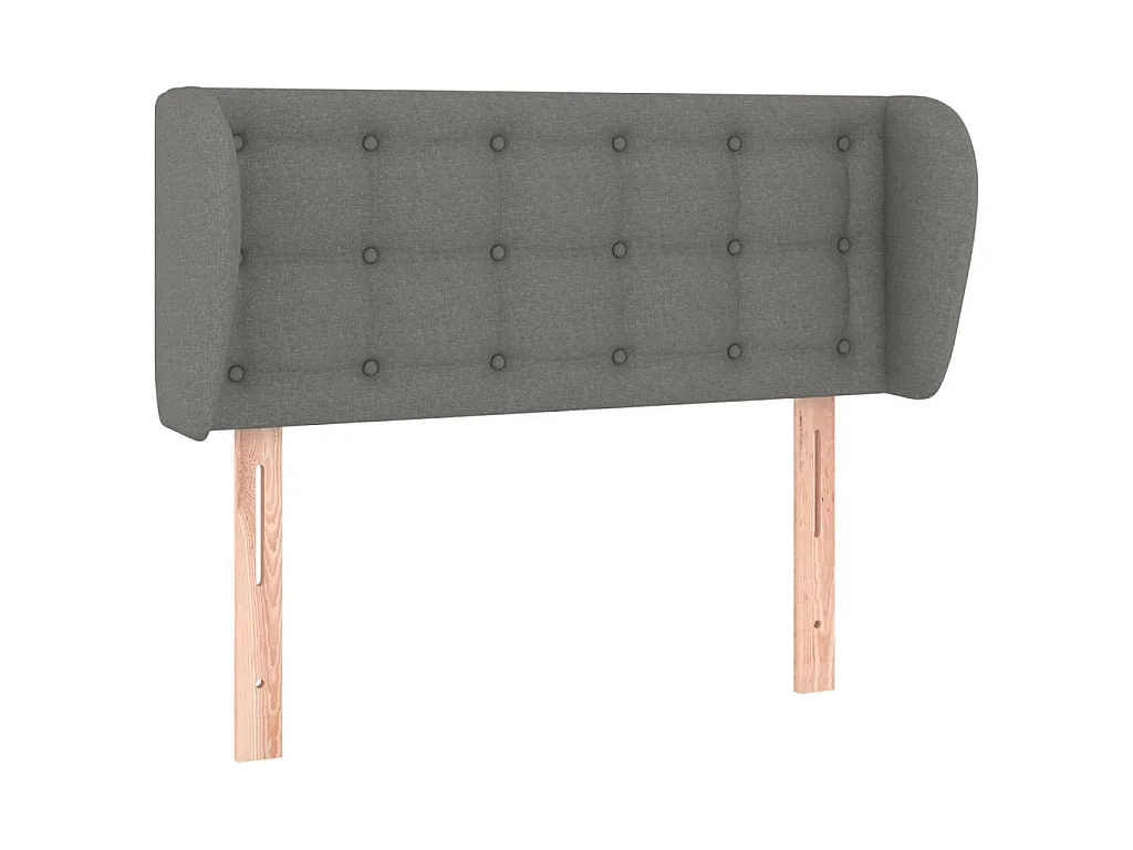 Hoofdbord met randen 93x23x78/88 cm stof donkergrijs