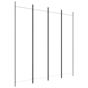 Kamerscherm met 4 panelen 200×200 cm stof wit