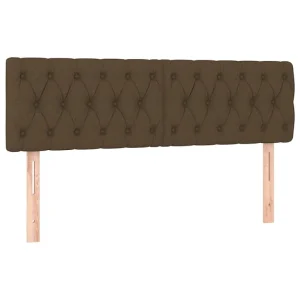 Hoofdborden 160x7x78/88 cm stof donkerbruin Hoofdborden 160x7x78/88 cm stof donkerbruin