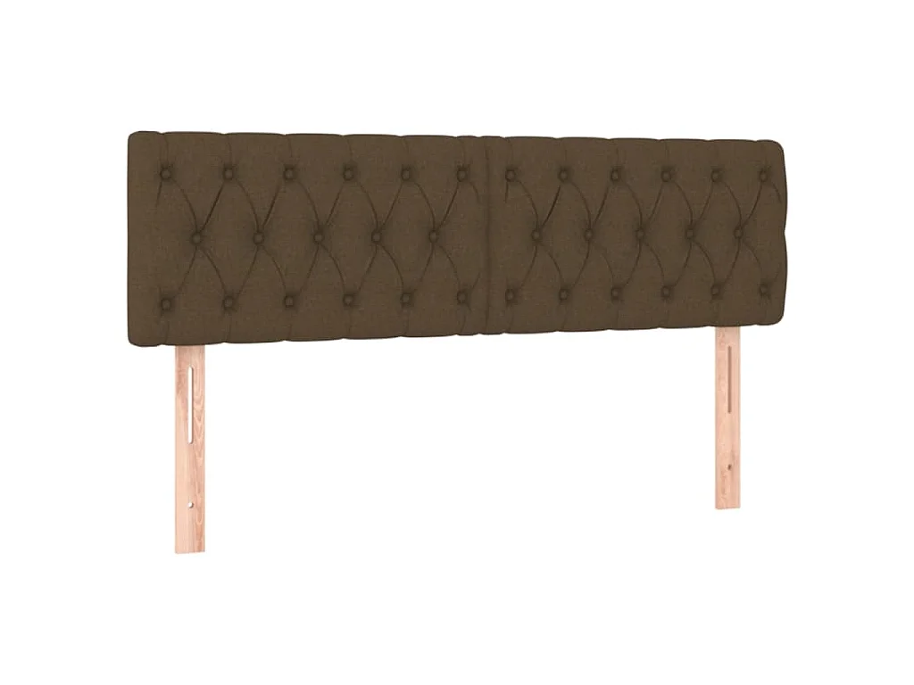 Hoofdborden 160x7x78/88 cm stof donkerbruin