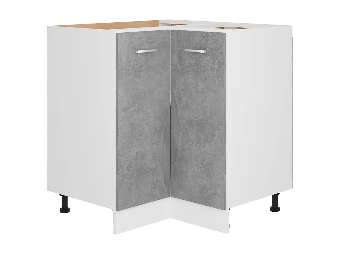 Hoekonderkast Lyon 75,5x75,5x81,5 cm bewerkt hout betongrijs