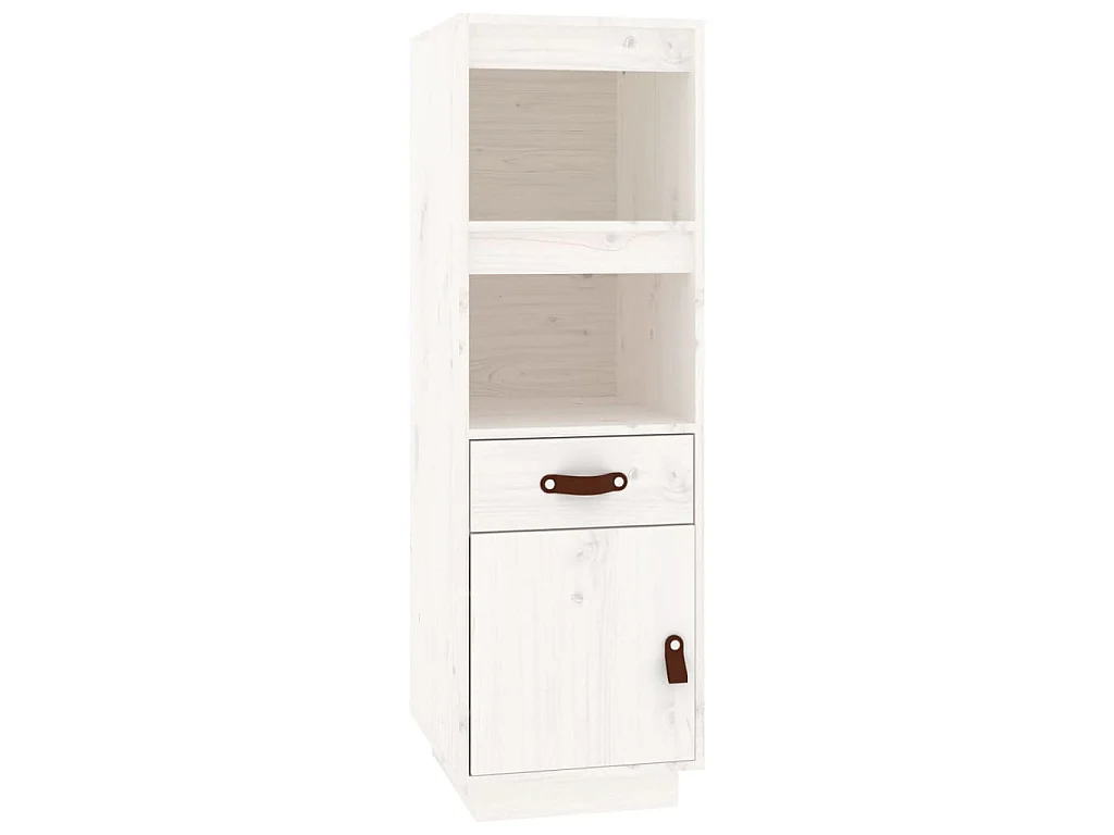 Hoge kast 34x40x108,5 cm massief grenenhout wit