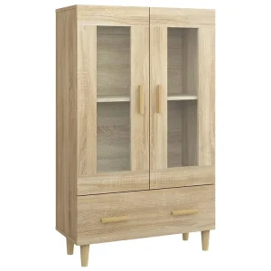Hoge kast 70x31x115 cm bewerkt hout sonoma eikenkleurig Hoge kast 70x31x115 cm bewerkt hout sonoma eikenkleurig