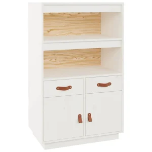 Hoge kast 67x40x108,5 cm massief grenenhout wit Hoge kast 67x40x108,5 cm massief grenenhout wit