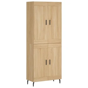 Hoge kast 69,5x34x180 cm bewerkt hout sonoma eikenkleurig Hoge kast 69,5x34x180 cm bewerkt hout sonoma eikenkleurig