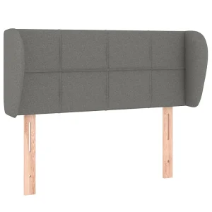 Hoofdbord met randen 103x23x78/88 cm stof donkergrijs Hoofdbord met randen 103x23x78/88 cm stof donkergrijs