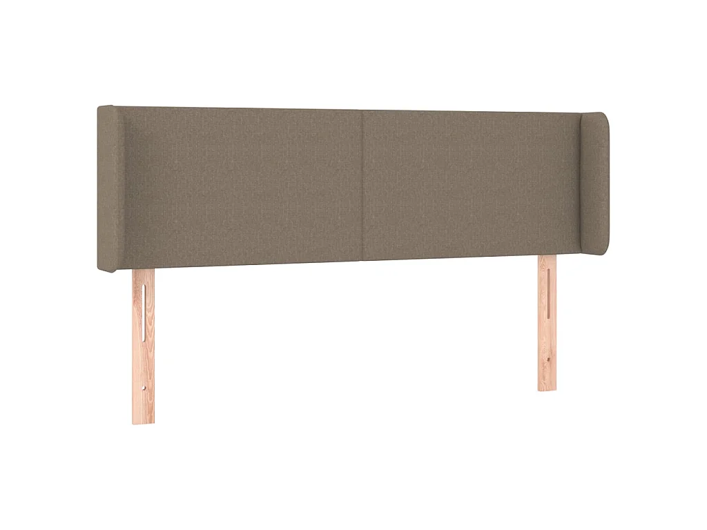 Hoofdbord met randen 147x16x78/88 cm stof taupe