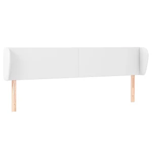 Hoofdbord met randen 203x23x78/88 cm kunstleer wit Hoofdbord met randen 203x23x78/88 cm kunstleer wit