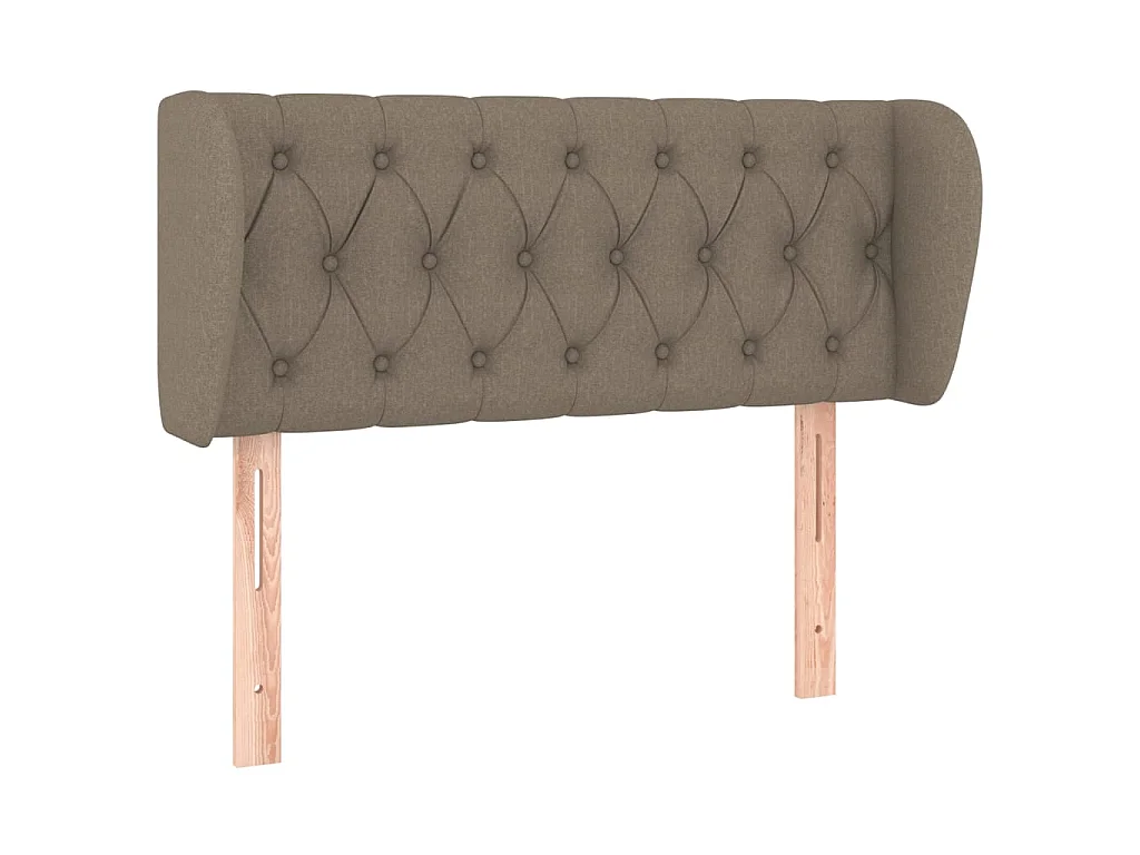 Hoofdbord met randen 93x23x78/88 cm stof taupe