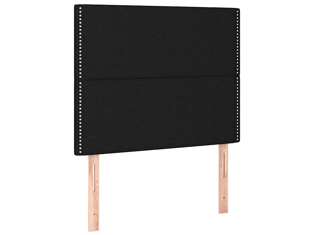 Hoofdbord zwart 100x5x118/128 cm stof